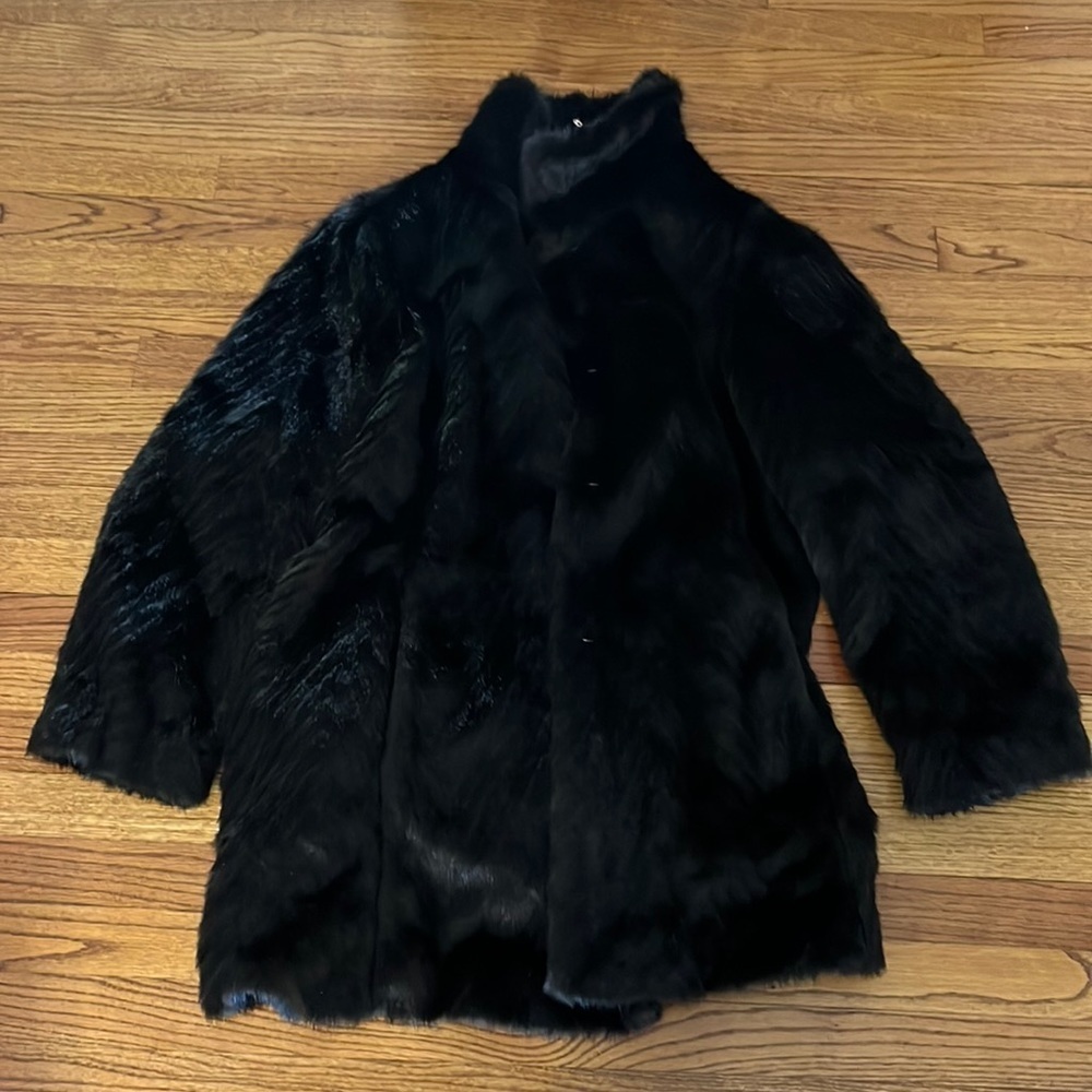 Ellen Tracy Woman’s Black Faux Fur Coat